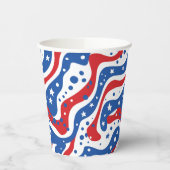 4. Juli Patriotischer Papiercup Pappbecher (Links)
