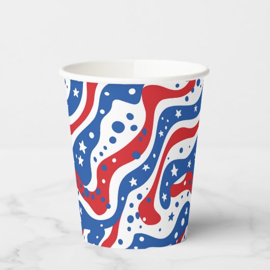 4. Juli Patriotischer Papiercup Pappbecher (Links)