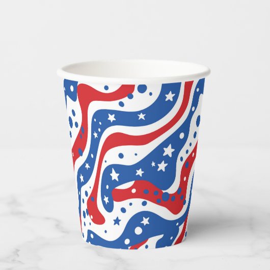 4. Juli Patriotischer Papiercup Pappbecher (Vorderseite)