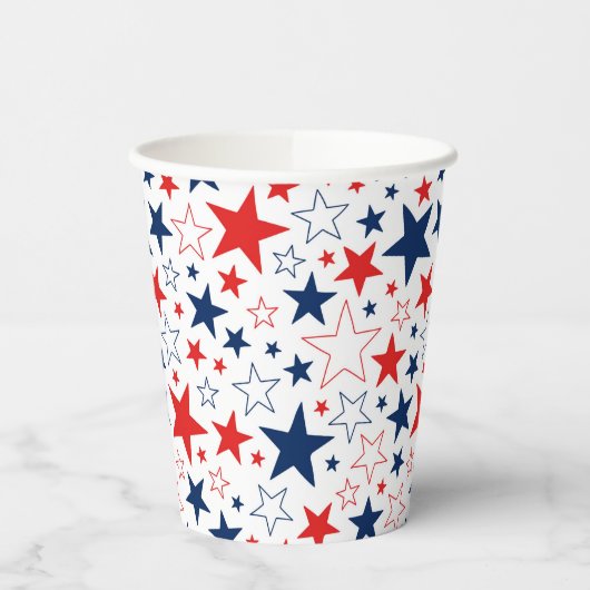 4. Juli Patriotischer Papiercup Pappbecher (Links)