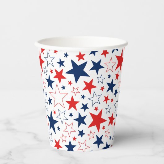 4. Juli Patriotischer Papiercup Pappbecher (Vorderseite)