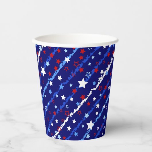 4. Juli Patriotischer Papiercup Pappbecher (Vorderseite)