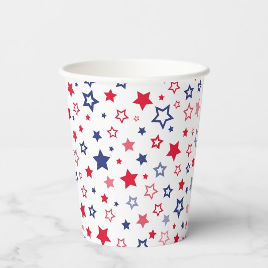 4. Juli Patriotischer Papiercup Pappbecher (Rückseite)