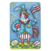 4. JULI PATRIOTISCHER ROOSTER, CHICKEN MAGNET LG. (Vertikal)