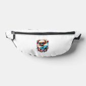 4. Juli Patriotischer Spitz Hund US-Flagge Bauchtasche (Ablage )