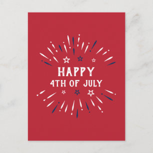 4. Juli Patriotischer Tag der amerikanischen Unabh Feiertagspostkarte