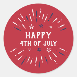 4. Juli Patriotischer Tag der amerikanischen Unabh Runder Aufkleber