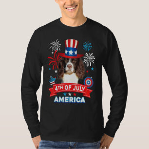 4. Juli Patriotischer Tag English Springer Spaniel T-Shirt