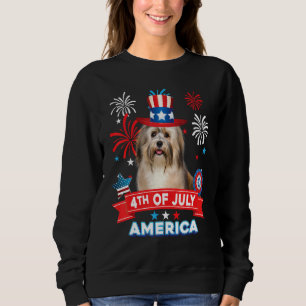 4. Juli Patriotischer Tag Havanese Hund Unabhängig Sweatshirt
