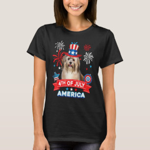 4. Juli Patriotischer Tag Havanese Hund Unabhängig T-Shirt