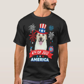 4. Juli Patriotischer Tag Labrador Retriever Hund T-Shirt