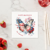 4. Juli Patriotischer Unabhängigkeitstag Name Serviette (Beispiel)