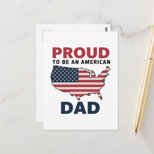 4. Juli Patriotischer Vatertag Postkarte (Vorderseite/Rückseite Beispiel)