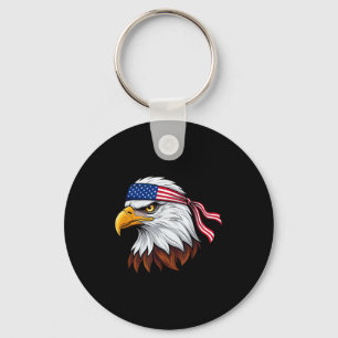 4. Juli patriotischer Weißkopfseeadler amerikanisc Schlüsselanhänger