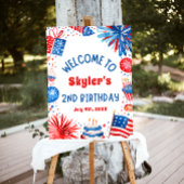 4. Juli Patriotisches 2. Geburtstag Party Begrüßun Poster