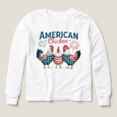4. Juli Patriotisches amerikanisches Huhn-62987 T- (Design Vorderseite)