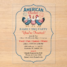 4. Juli Patriotisches Amerikanisches Hühnerdesign