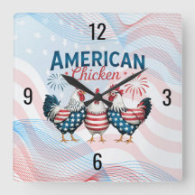 4. Juli Patriotisches Amerikanisches Hühnerdesign