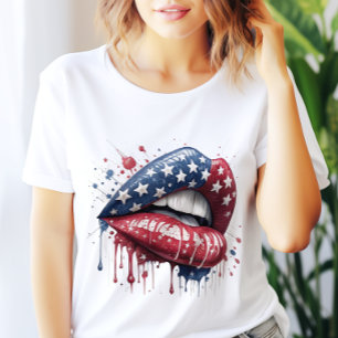 4. Juli Patriotisches Chic T-Shirt für Frauen