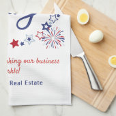 4. Juli Patriotisches Dekor | Realtor Danke Geschirrtuch (Viertel Falte)