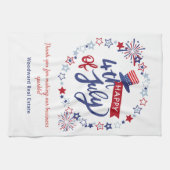 4. Juli Patriotisches Dekor | Realtor Danke Geschirrtuch (Horizontal)