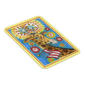 4. JULI PATRIOTISCHES GIRAFFE & FIREWORKS Niedlich Magnet (Rechte Seite)