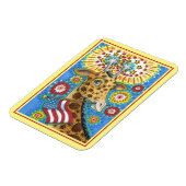 4. JULI PATRIOTISCHES GIRAFFE & FIREWORKS Niedlich Magnet (Linke Seite)