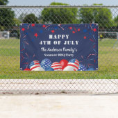 4. Juli Patriotisches Individuelle Name Party Banner (Insitu)