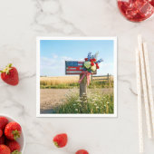 4. Juli Patriotisches Land Mailbox Serviette (Beispiel)