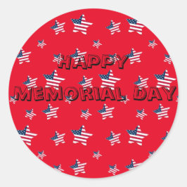 4. Juli patriotisches US-amerikanisches Flaggensta Runder Aufkleber