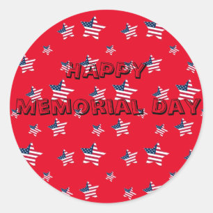 4. Juli patriotisches US-amerikanisches Flaggensta Runder Aufkleber