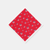 4. Juli patriotisches US-amerikanisches Flaggensta Serviette (Ecke)