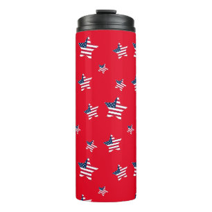4. Juli patriotisches US-amerikanisches Flaggensta Thermosbecher