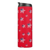 4. Juli patriotisches US-amerikanisches Flaggensta Thermosbecher (Nach rechts gedreht)