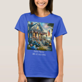 4. Juli Personalisiert Blue T - Shirt