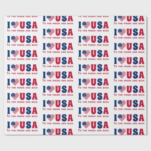 4. Juli Personalisiert Geschenkpapier (Flach)