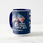 4. Juli Personalisiert Patriotisch Tasse (Vorderseite Links)