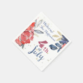 4. Juli Personalisiert Stilvolles Party Serviette (Ecke)