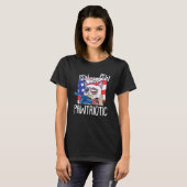 4. Juli Pew Pew Pawtriotic Cat Patriotic Ameri T-Shirt (Vorne ganz)
