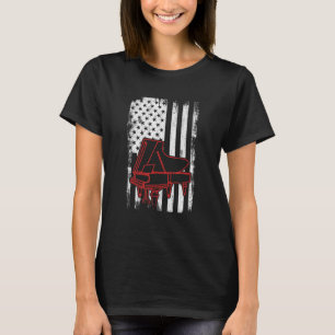 4. Juli Piano Patriotic USA Flag T-Shirt