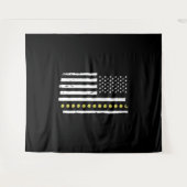 4. Juli Pickleball Patriotic Flag Geschenke Wandteppich (Vorderseite (Horizontal))