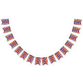 4. Juli Pickleball Rot Weiß Gelbe Balls Wimpelkette (Alle)