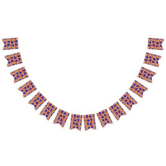 4. Juli Pickleball Rot Weiß Gelbe Balls Wimpelkette (Alle)