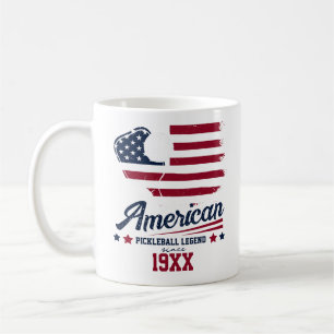 4. Juli Pickleball USA Unabhängigkeitstag-Geschenk Kaffeetasse