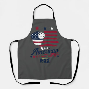 4. Juli Pickleball USA Unabhängigkeitstag Geschenk Schürze