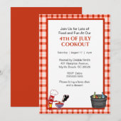 4. Juli Picnic/Cookout Einladung (Vorne/Hinten)