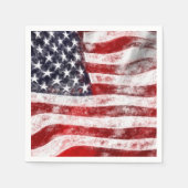 4. Juli Picnic Paper Napkins, amerikanische Flagge Serviette (Vorderseite)
