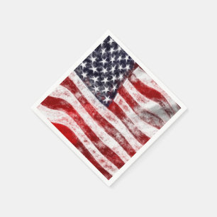 4. Juli Picnic Paper Napkins, amerikanische Flagge Serviette