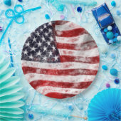 4. Juli Picnic Paper Tellers, American Flag Pappteller (Party)