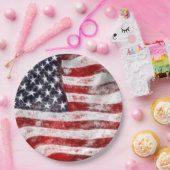 4. Juli Picnic Paper Tellers, American Flag Pappteller (Party)